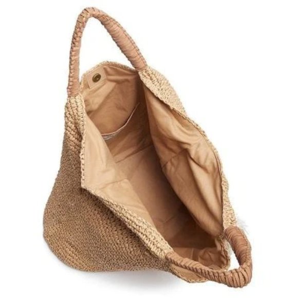 NWT Fallon & Royce Mel Woven Straw Tote in 'Natural' - Picture 3 of 15